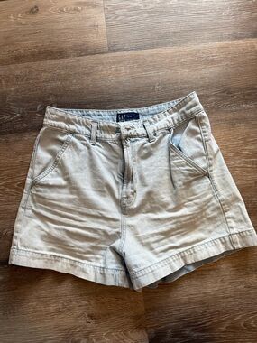 GAP Women's Light Blue High-Rise Casual Shorts